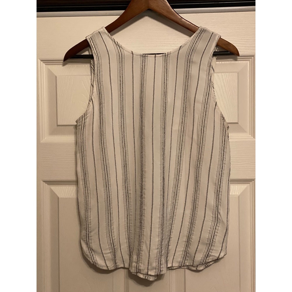 LOFT Striped Sleeveless Tie Back Shell